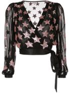 Temperley London Sequin Embroidered Star Blouse - Black