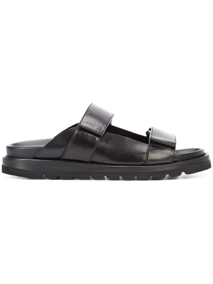 Ann Demeulemeester Hook & Loop Sandals - Black