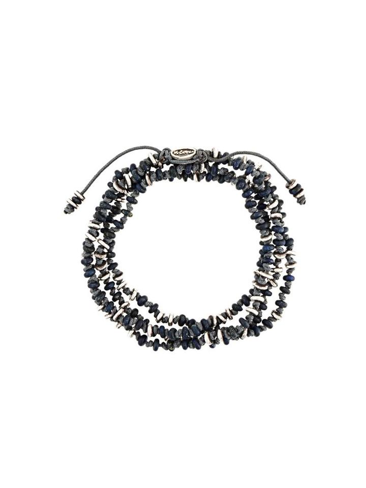 M. Cohen Beaded Bracelet, Men's, Size: Large, Grey
