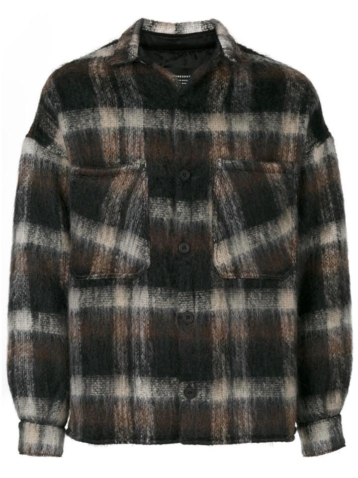 Represent Check Shirt Jacket - Brown