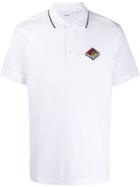 Burberry Logo Embroidery Polo Shirt - White
