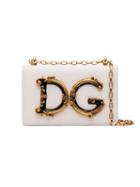 Dolce & Gabbana Baroque Dg Logo Shoulder Bag - White