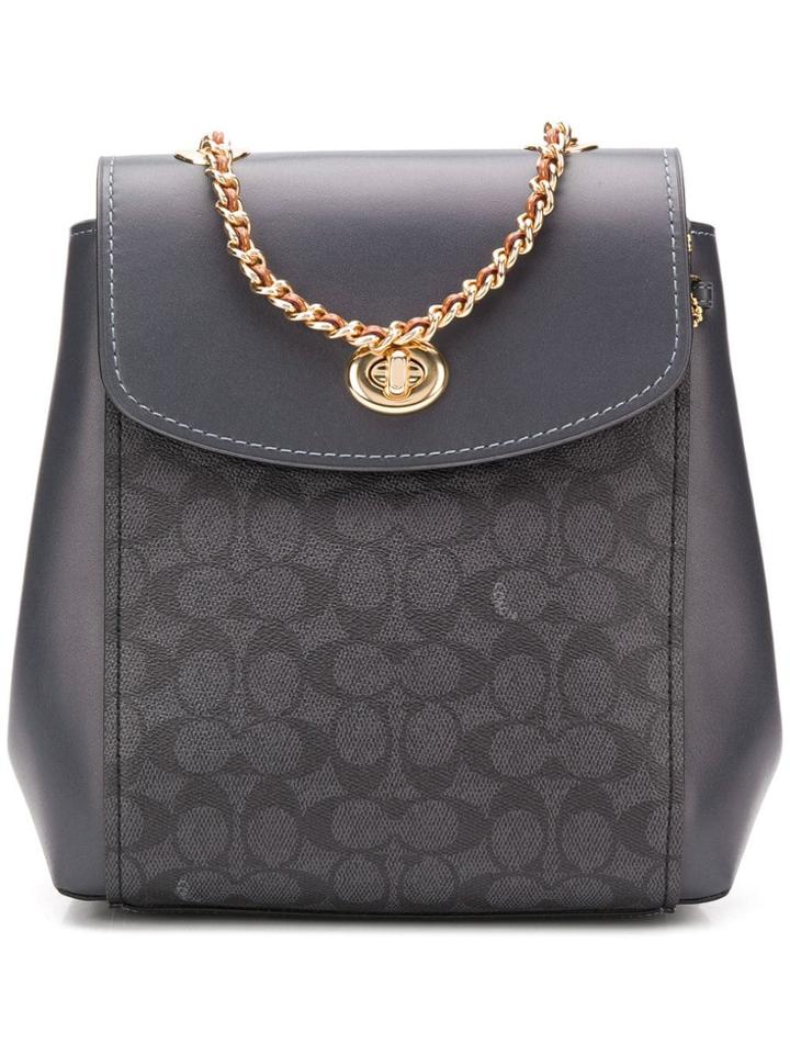 Coach Coach - Woman - Coated Canvas Sig Parker Bpack - Grey