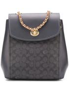 Coach Coach - Woman - Coated Canvas Sig Parker Bpack - Grey