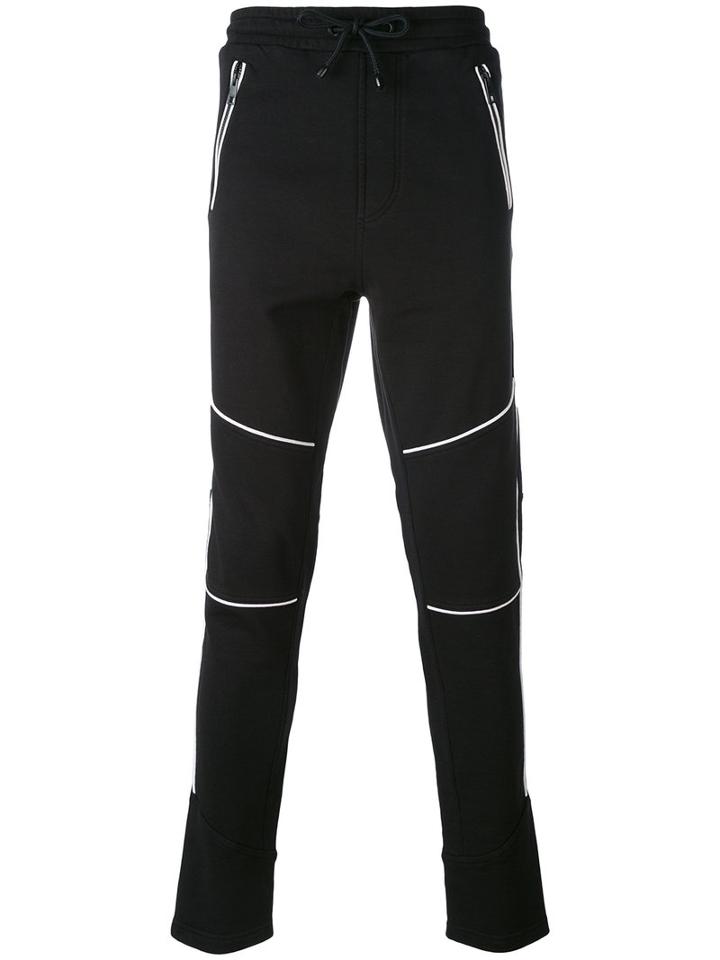 Contrast Track Pants - Men - Cotton - L, Black, Cotton, Just Cavalli