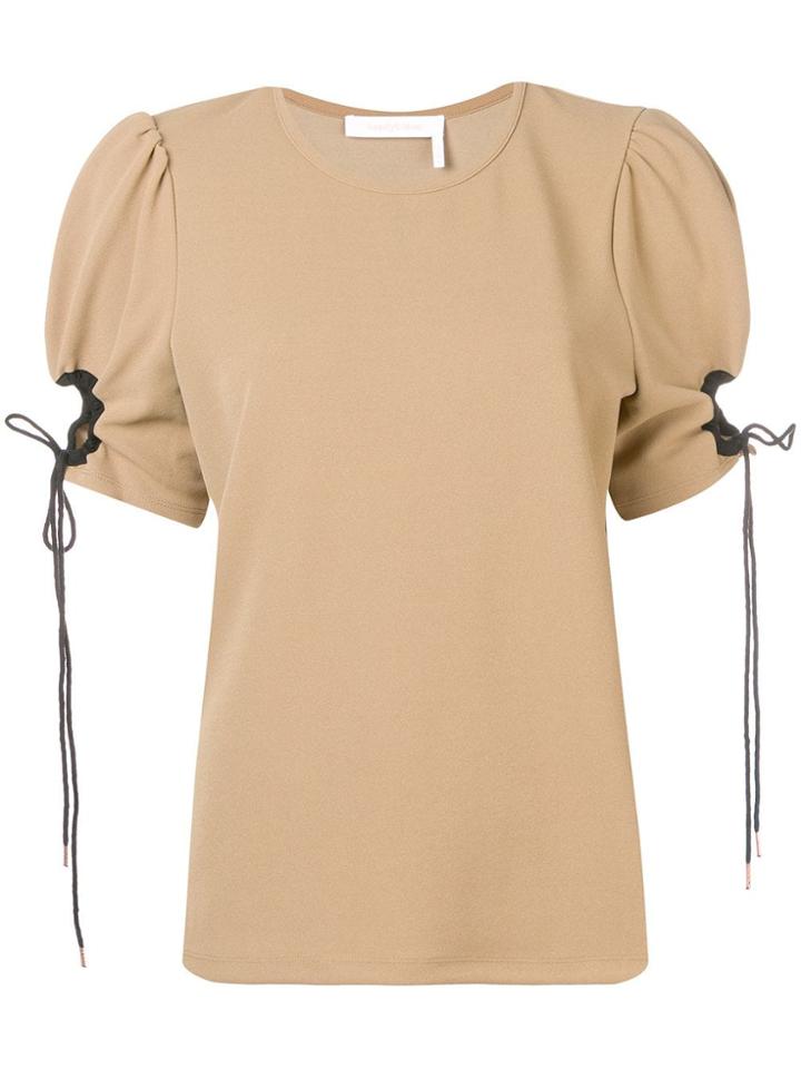 See By Chloé Short Sleeve Top - Neutrals