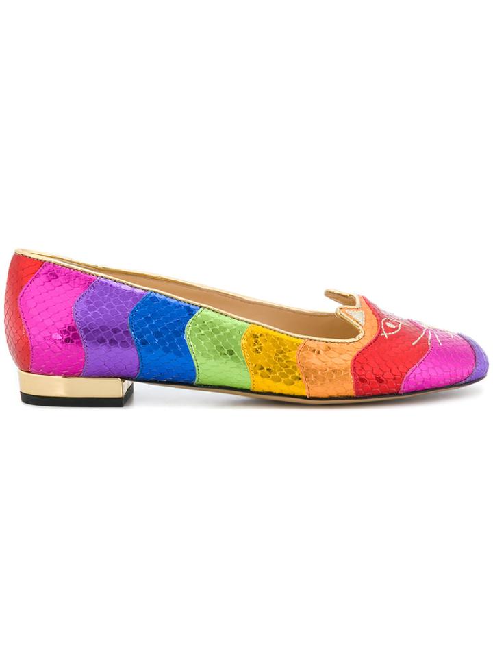 Charlotte Olympia Kitty Flats - Multicolour