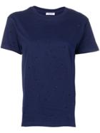 P.a.r.o.s.h. Embellished Crew Neck Boyfriend T-shirt - Blue