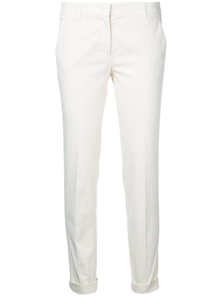 Incotex - Skinny-fit Chinos - Women - Cotton - 38, White, Cotton
