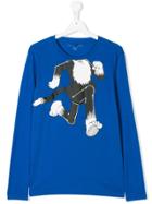 Stella Mccartney Kids Teen Cat Body Print T-shirt - Blue