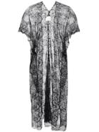 Loyd/ford Long Lace Sleeveless Jacket - Black