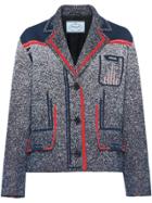 Prada Technical Mouliné Jacquard Jacket - Blue