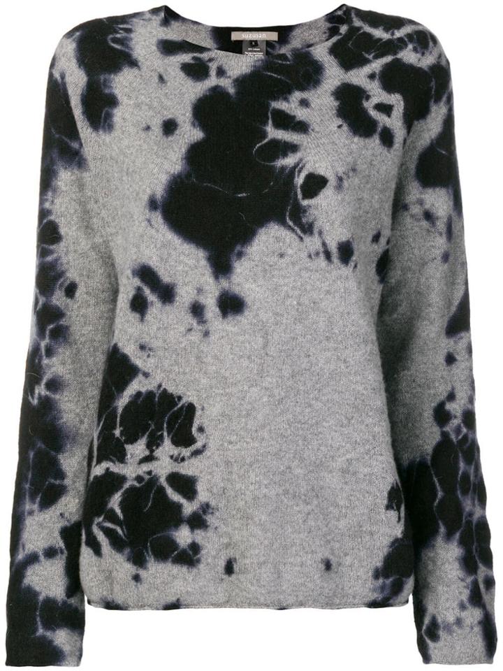 Suzusan Tie-dye Knitted Sweater - Grey