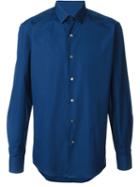 Lanvin Slim Fit Shirt, Men's, Size: 39, Blue, Cotton