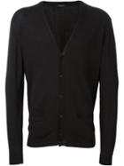 Roberto Collina Small Pockets Cardigan, Men's, Size: 50, Black, Cotton