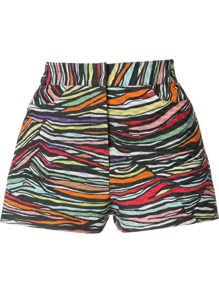 Missoni Intarsia Knit Shorts, Women's, Size: 38, Cotton/rayon