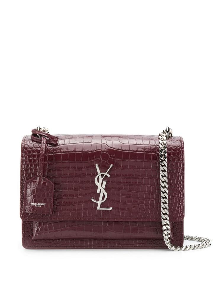 Saint Laurent Sunset Chain Shoulder Bag - Red