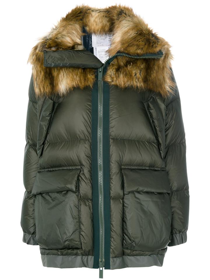 Sacai Padded Coat - Green