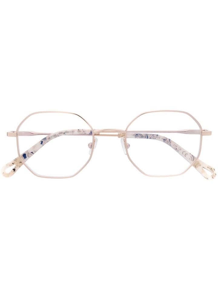 Chloé Eyewear Chloé Eyewear Ce2149 780 Rose Gold Leather/fur/exotic