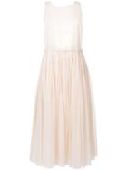 Sara Lanzi Open Back Midi Dress - Neutrals