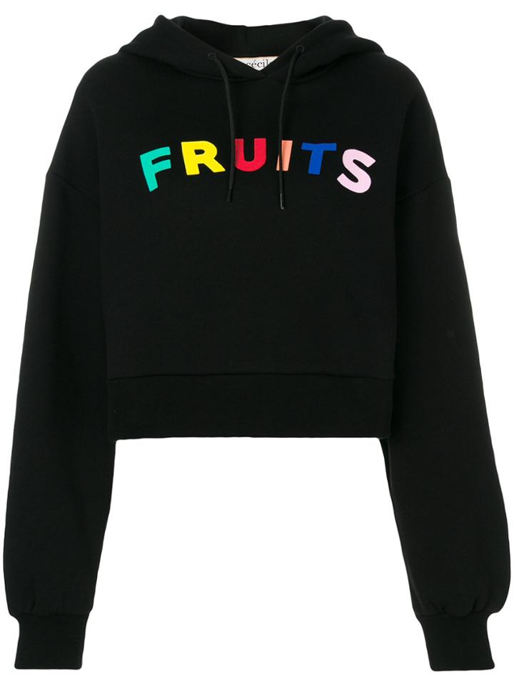 Être Cécile Fruits Oversized Hoodie - Black