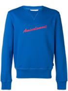 Ami Alexandre Mattiussi Amicalement Print Sweatshirt - Blue