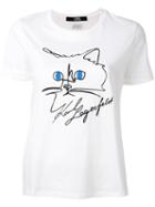 Karl Lagerfeld - D1 T-shirt - Women - Cotton - M, Women's, White, Cotton