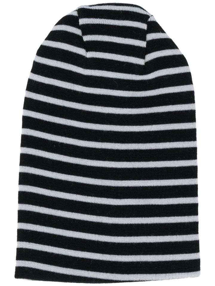 S.n.s. Herning Striped Knit Beanie - Black