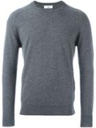 Ami Alexandre Mattiussi Crew Neck Sweater, Men's, Size: Xxl, Grey, Cashmere/merino