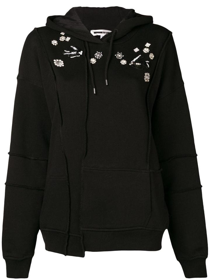 Mcq Alexander Mcqueen Bejewelled Hoody - Black
