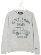 Mc2 Saint Barth Kids Teen Car Motif Jumper - Grey