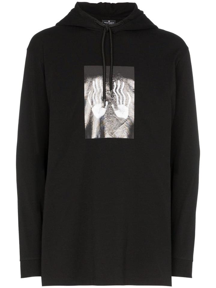 Marcelo Burlon County Of Milan Hand Print Hoodie - Black