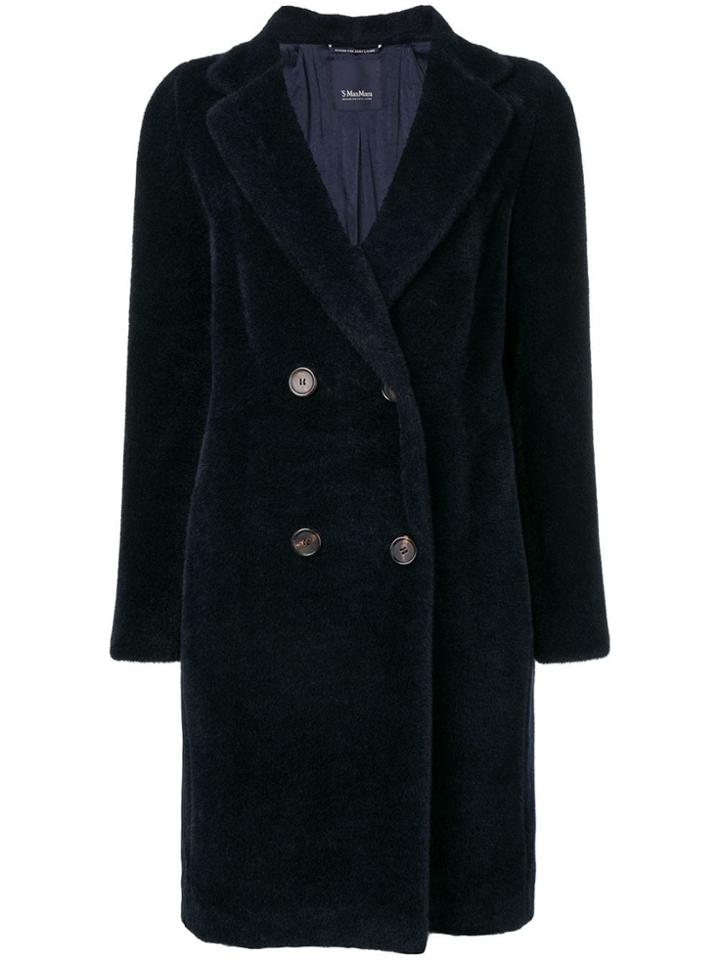 's Max Mara Double-breasted Coat - Blue