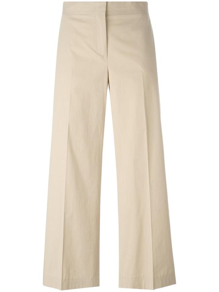 Fabiana Filippi Cropped Trousers, Women's, Size: 42, Nude/neutrals, Cotton/polyester/spandex/elastane