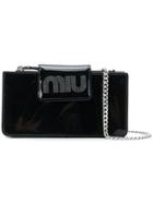 Miu Miu Logo Cross-body Bag - Black