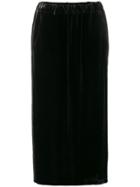 Aspesi Straight Velvet Skirt - Black