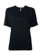 Markus Lupfer Pleated Metallic Back T-shirt, Women's, Size: Medium, Black, Silk/cotton/acrylic/viscose