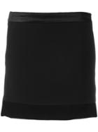 Msgm Lace Overlay Skirt - Black