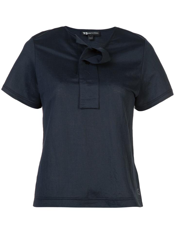 Y-3 Asymmetrical Neckline T-shirt - Blue