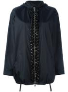 Prada Embellished Jacket, Women's, Size: 42, Blue, Polyamide/viscose