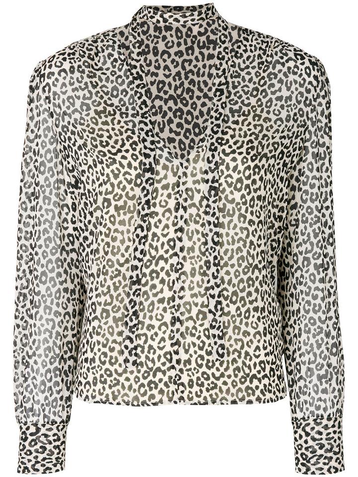 Red Valentino - Leopard Print Top - Women - Polyester - 42, Polyester