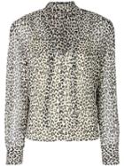 Red Valentino - Leopard Print Top - Women - Polyester - 42, Polyester