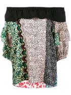 Sonia Rykiel - Multi-print Off-shoulders Blouse - Women - Silk - 38, Women's, Silk