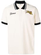 Kenzo 'jumping Tiger' Polo Shirt - Neutrals
