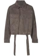 Fear Of God Cropped Suede Jacket - Grey