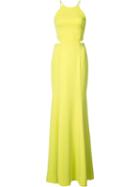 Marchesa Notte Tassel Detail Cut-out Gown, Women's, Size: 4, Green, Polyester