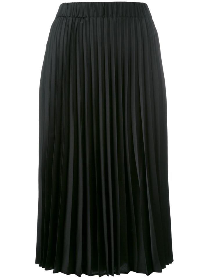 P.a.r.o.s.h. Mid-length Pleated Skirt, Women's, Size: Xs, Black, Polyester