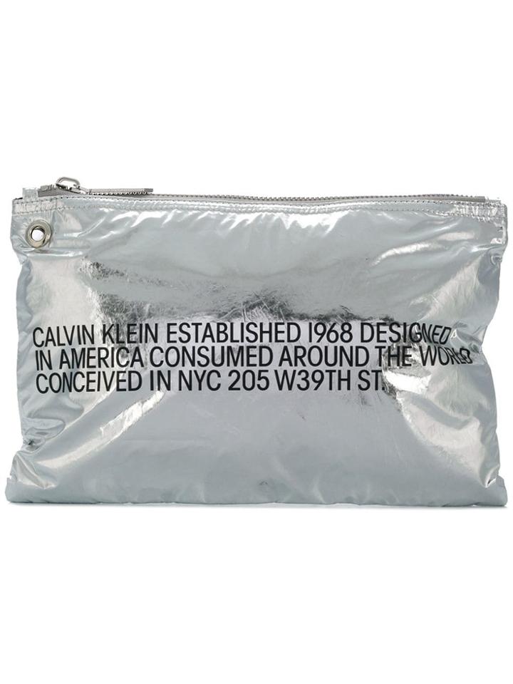 Calvin Klein 205w39nyc Metallic Printed Small Pouch