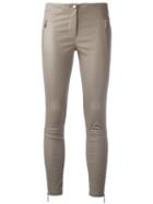 Arma Skinny Leather Trousers, Women's, Size: 36, Brown, Cotton/lamb Skin/spandex/elastane