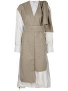 Nina Ricci Asymmetric Contrast Dress - White